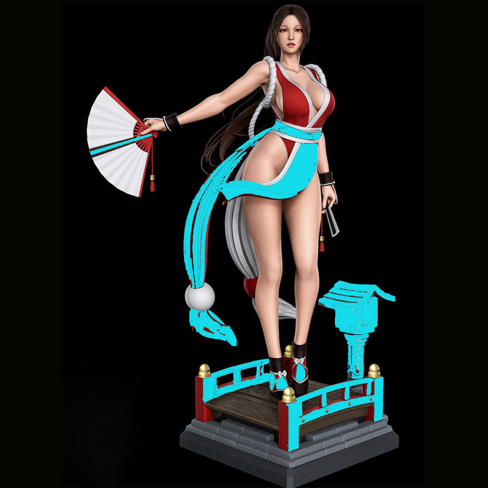 3D Printing App - โมเดลเรซินขนาดเล็ก 1/24 ของสาวผมยาวสุดเซ็กซี่ ขนาด 75 มม.