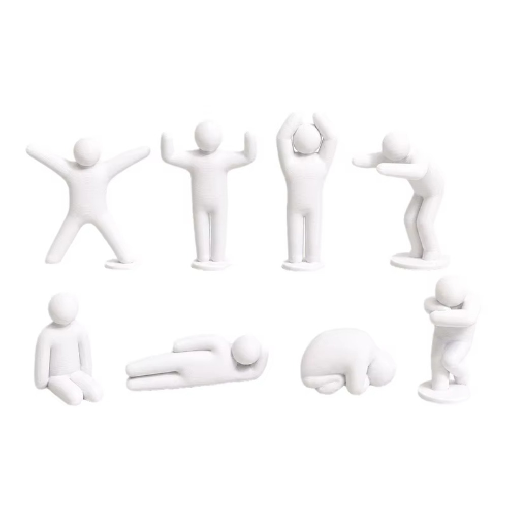 3D Printing Figure - ของขวัญสำหรับงานปาร์ตี้ โมเดลหุ่นยนต์ที่สามารถระบายสีได้ ฟิกเกอร์มนุษย์ที่ยังไม่ได้ลงสี ฟิกเกอร์พิมพ์ 3 มิติ