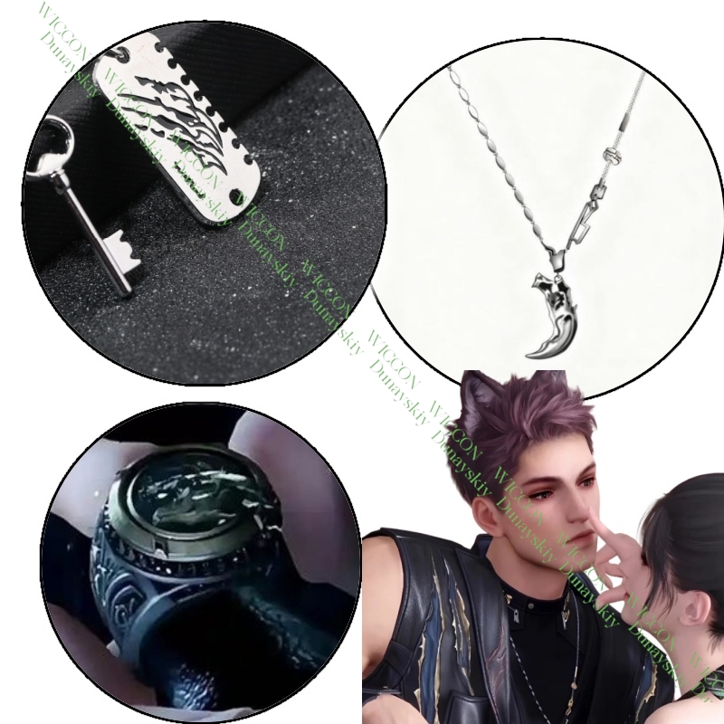 3D Printing Pla - หน้ากากครึ่งหน้า Love and Deepspace Valko Ao