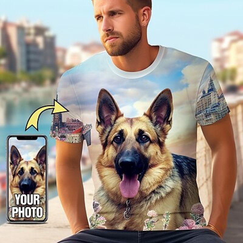 3D Printing Foto - เสื้อยืดสำหรับผู้ชายเสื้อยืดพิมพ์ลายเสื้อยืดสำหรับวิ่งเสื้อยืดพิมพ์ลายแบบแอบสแตรก3D ออกแบบภาพของคุณได้ตามต้องการ