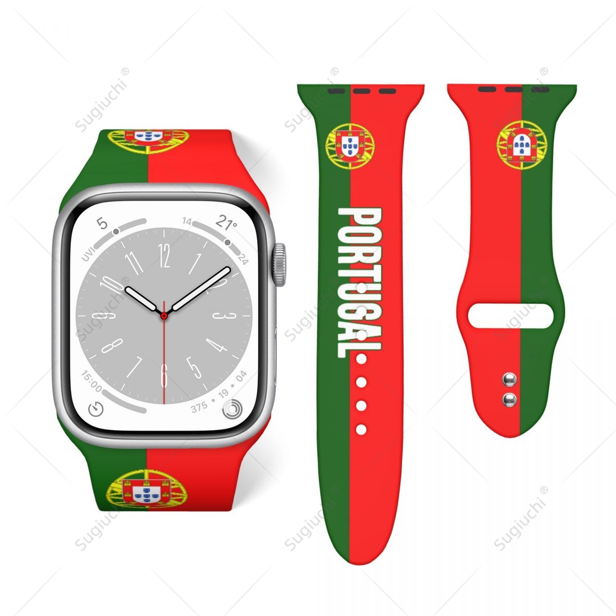 3D Printing Watch - Unisex ธงโปรตุเกส 3D การพิมพ์กีฬาสําหรับ Apple Watch