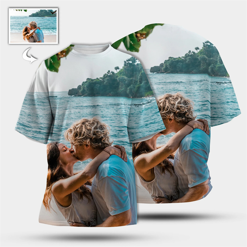 3D Printing Foto - ส่วนบุคคล 3d การพิมพ์เสื้อยืด Custom Photo แขนสั้นผู้ชายผู้หญิง