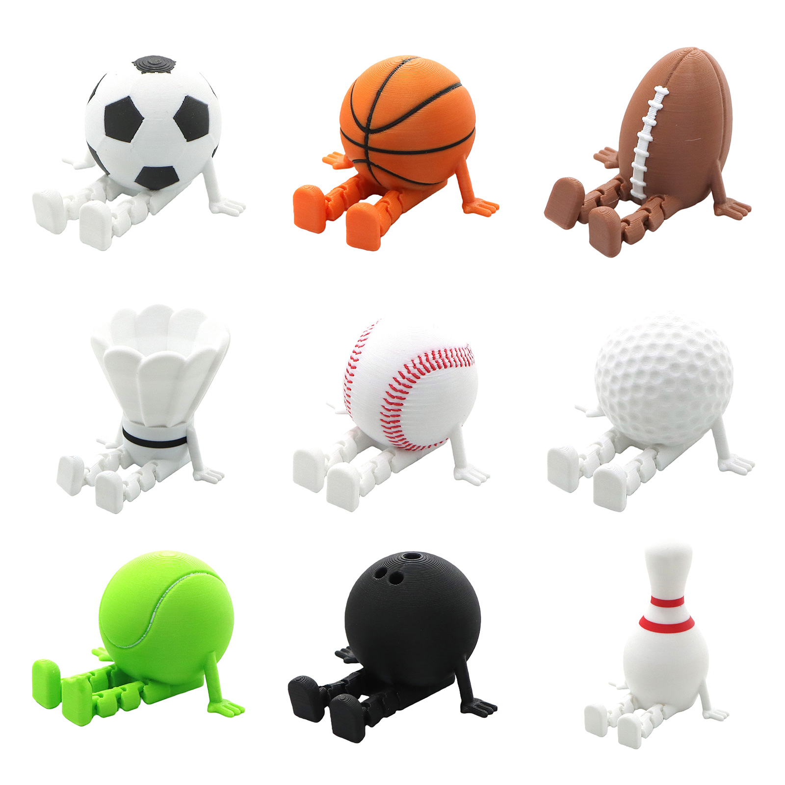 ตุ๊กตาบอลกีฬา 3D พิมพ์ลายน่ารั - 3D Printing Pla บทวิจารณ์และราคา