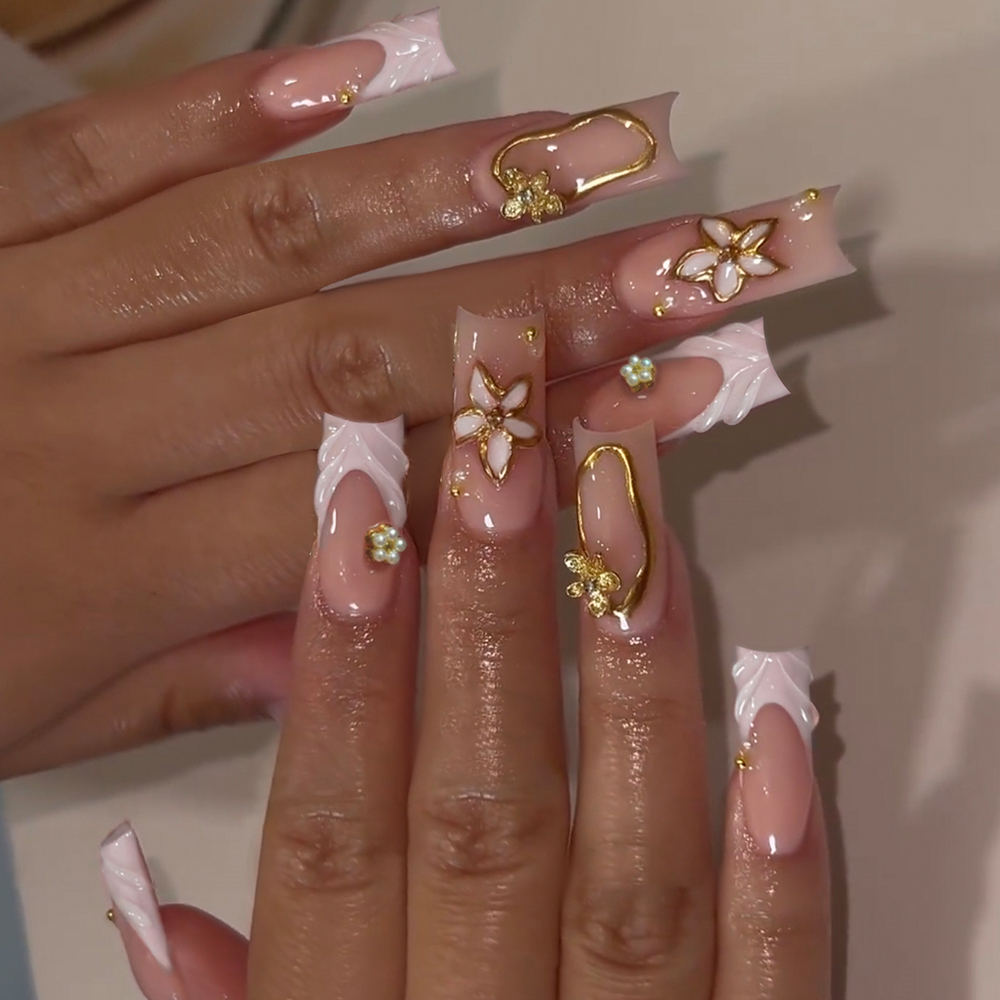 ชุดทำเล็บปลอมแบบกดติด 10 ชิ้น/ - 3D Printing Nails บทวิจารณ์และราคา