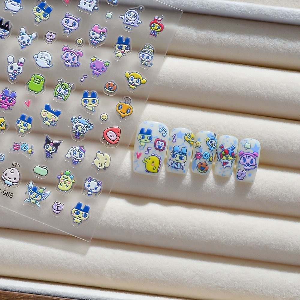 สติ๊กเกอร์ตกแต่งเล็บลายการ์ตูน - 3D Printing Nails บทวิจารณ์และราคา