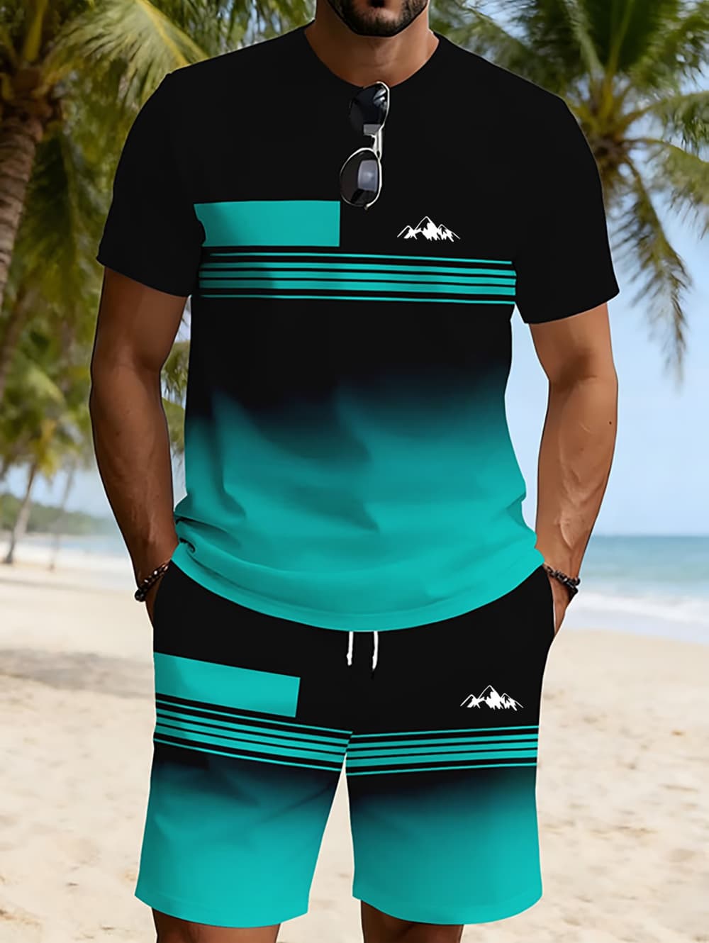 ชุดเซ็ตสองชิ้นลำลองสำหรับผู้ชา - 3D Printing Jersey บทวิจารณ์และราคา