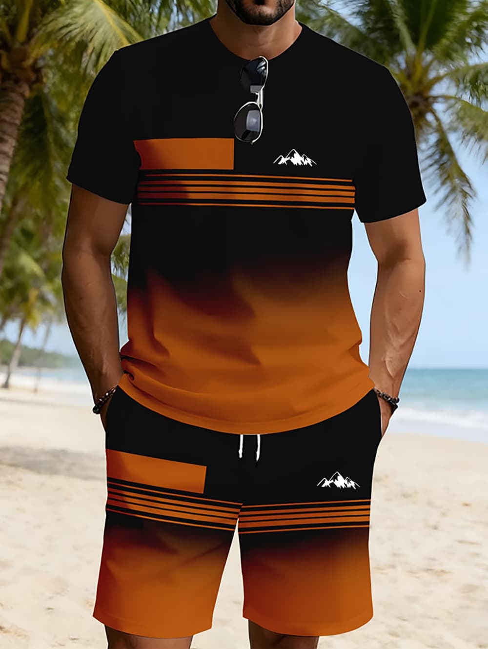 ชุดเซ็ตสองชิ้นลำลองสำหรับผู้ชา - 3D Printing Jersey บทวิจารณ์และราคา