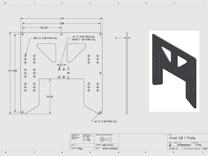 1ชิ้น A8 A6 Anet เครื่องพิมพ์3 - 3D Printing Industrial บทวิจารณ์และราคา
