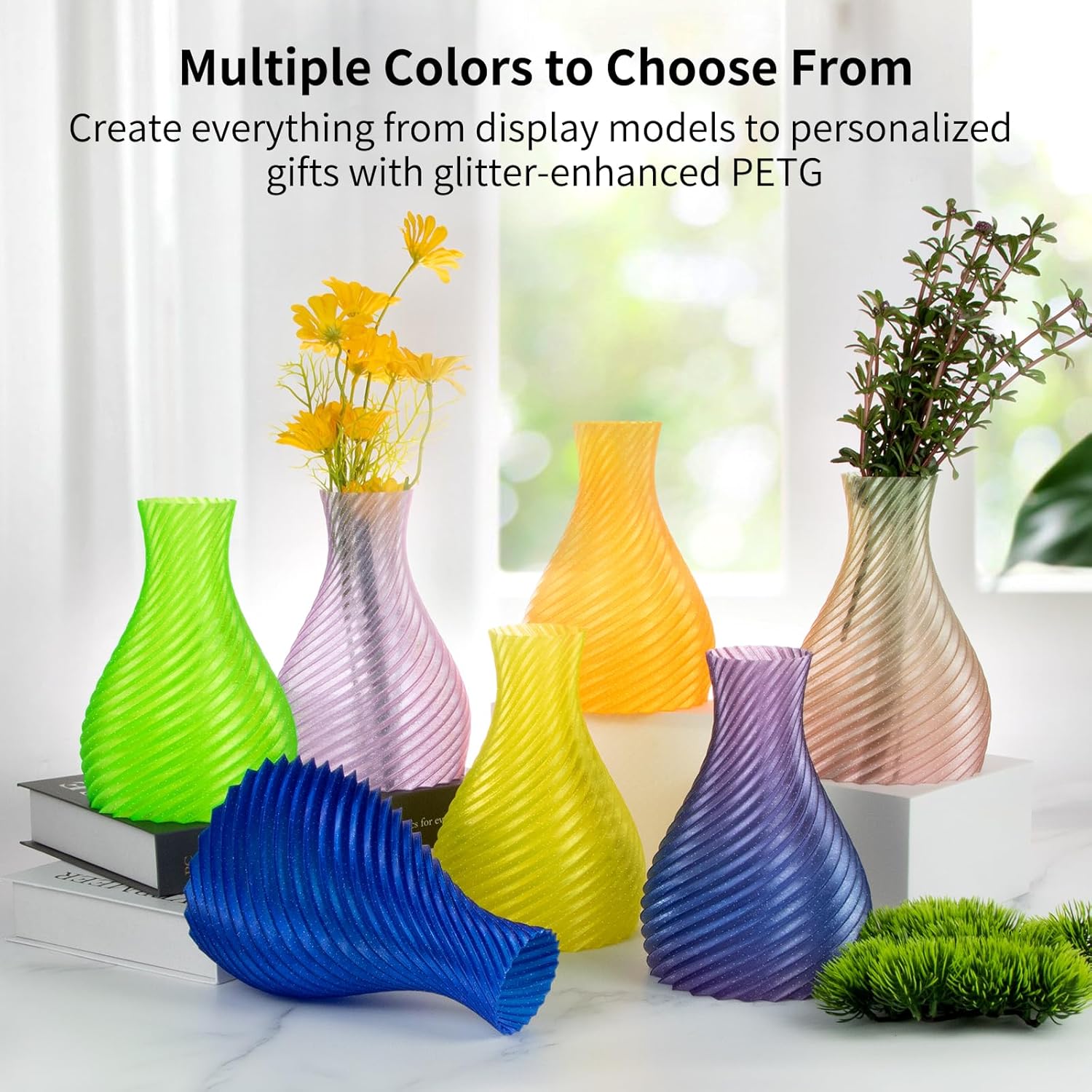 ไส้พลาสติก PETG แบบมีประกาย 1. - 3D Printing Glass บทวิจารณ์และราคา
