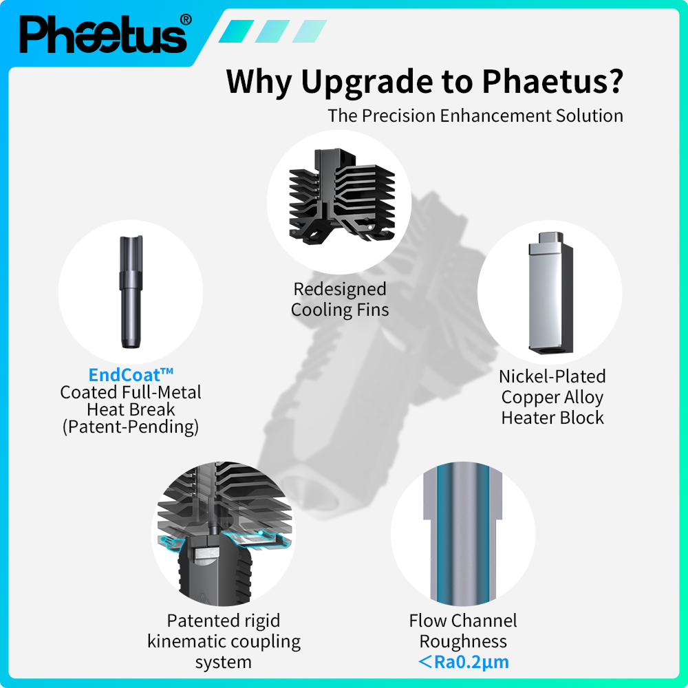 หัวพิมพ์ Phaetus สำหรับเครื่อง - 3D Printing Use บทวิจารณ์และราคา