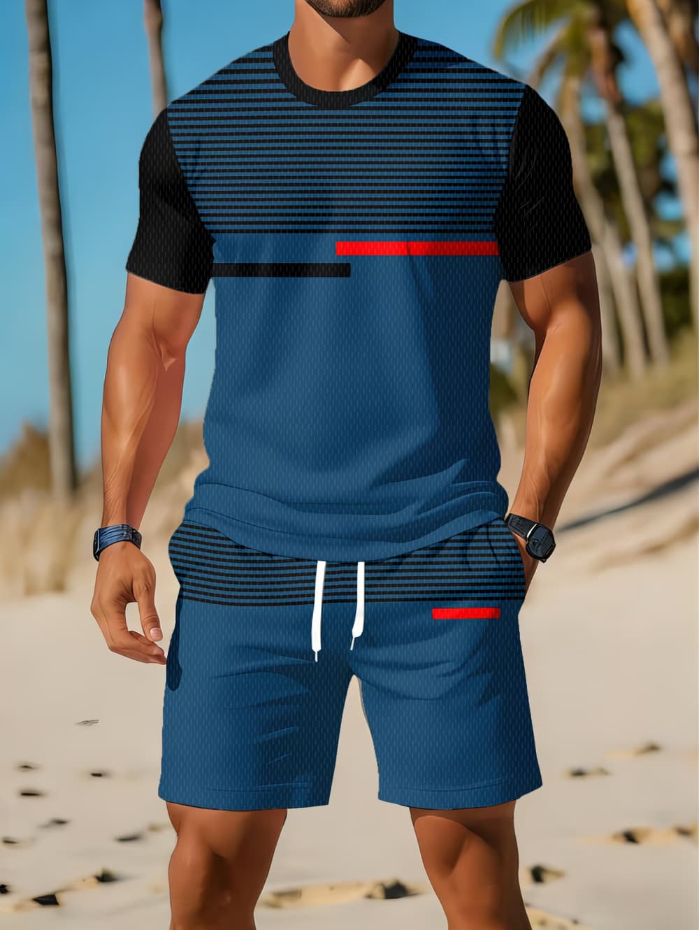ชุดเซ็ตสองชิ้นลำลองสำหรับผู้ชา - 3D Printing Jersey บทวิจารณ์และราคา