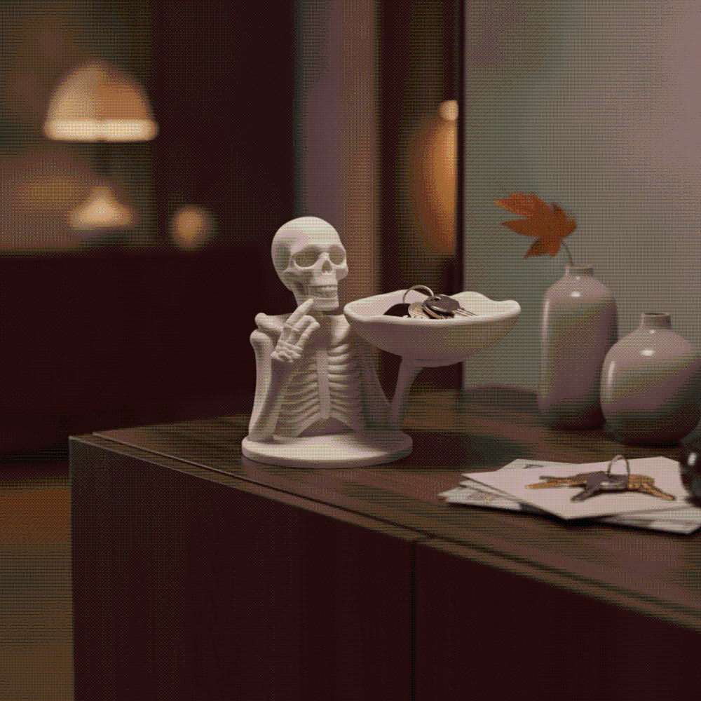ชามใส่ขนมรูปโครงกระดูกพิมพ์ 3  - 3D Printing Pla บทวิจารณ์และราคา