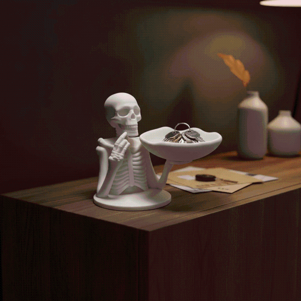 ชามใส่ขนมรูปโครงกระดูกพิมพ์ 3  - 3D Printing Pla บทวิจารณ์และราคา